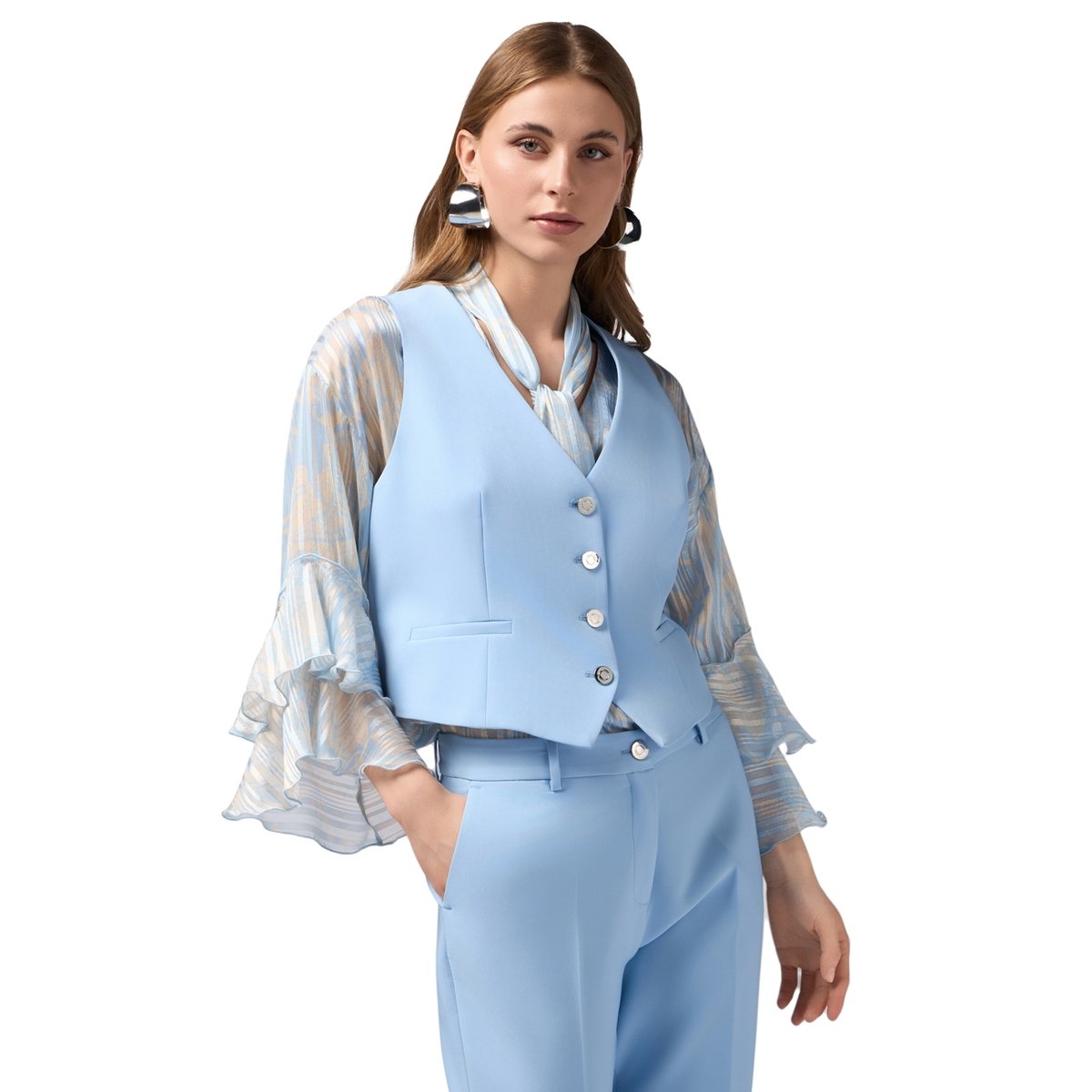 Gilet en tissu technique light - blue, OLTRE