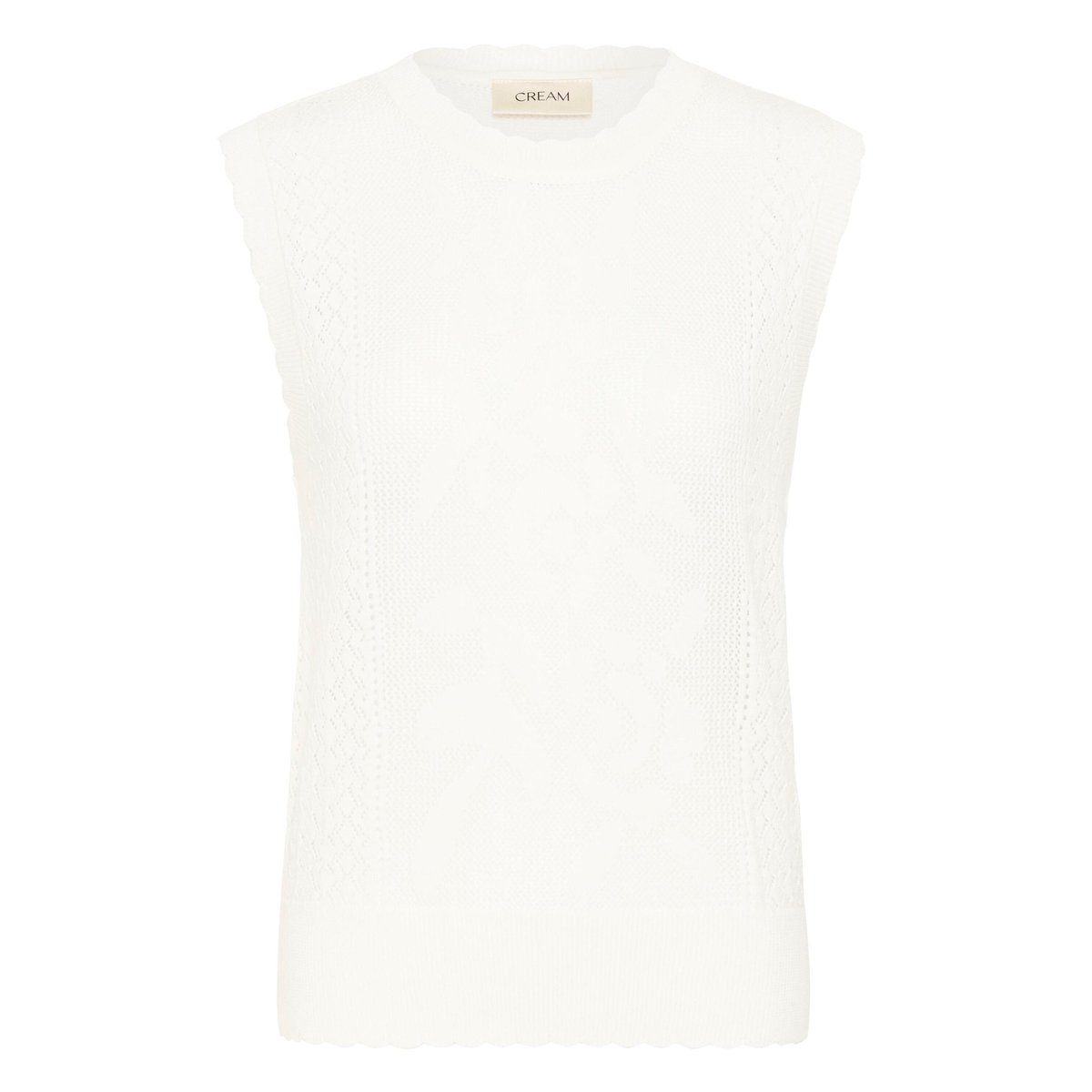 Manteau tricoté blanc snow white, CREAM