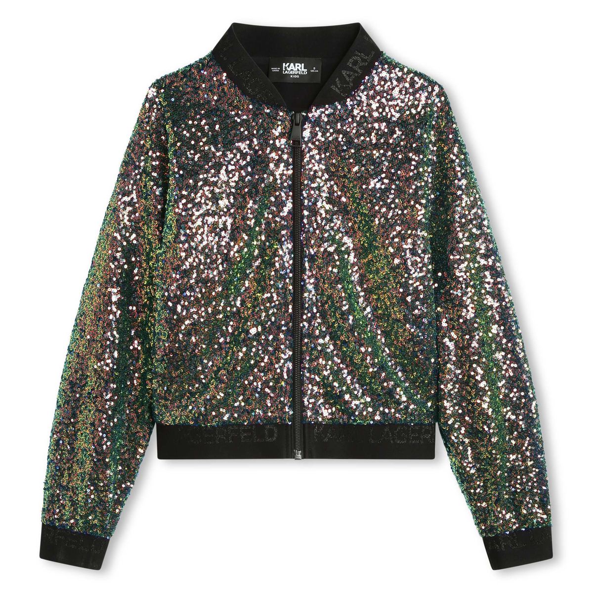 Bomber en sequins brodés 66e, KARL LAGERFELD KIDS
