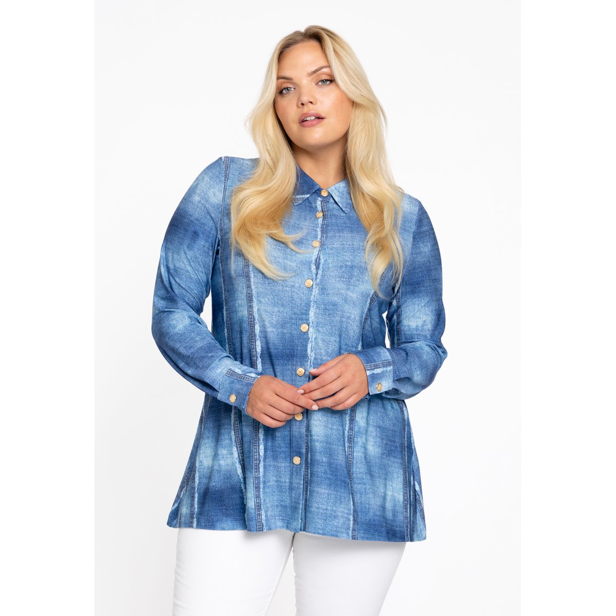 Chemise imprimé / imprimée bleu, YOEK
