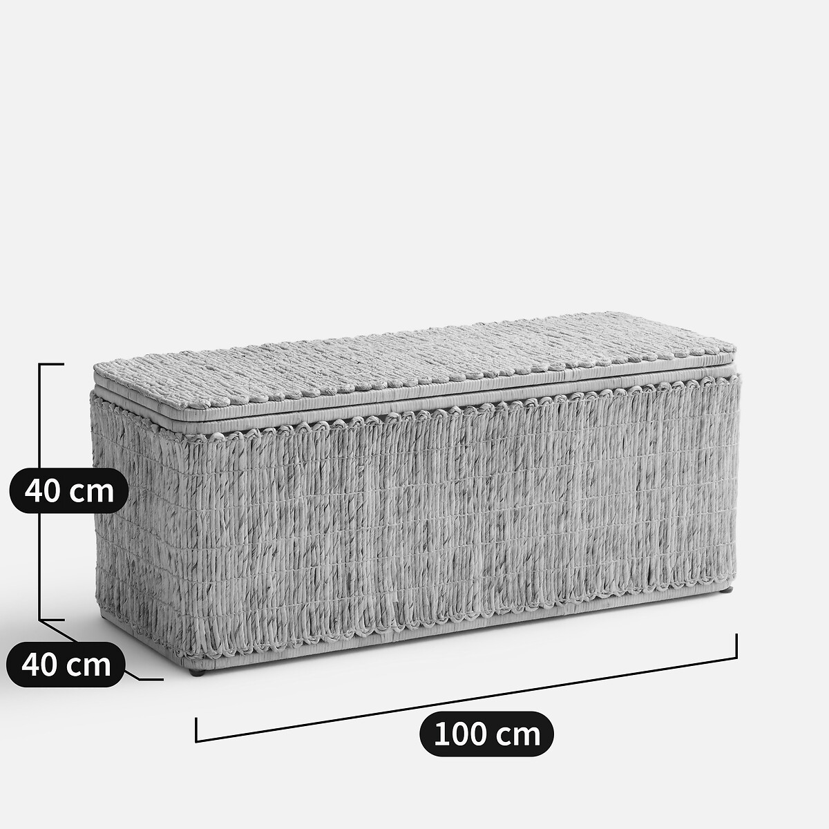 Kyma Woven Banana Bark Storage Box natural, AM.PM