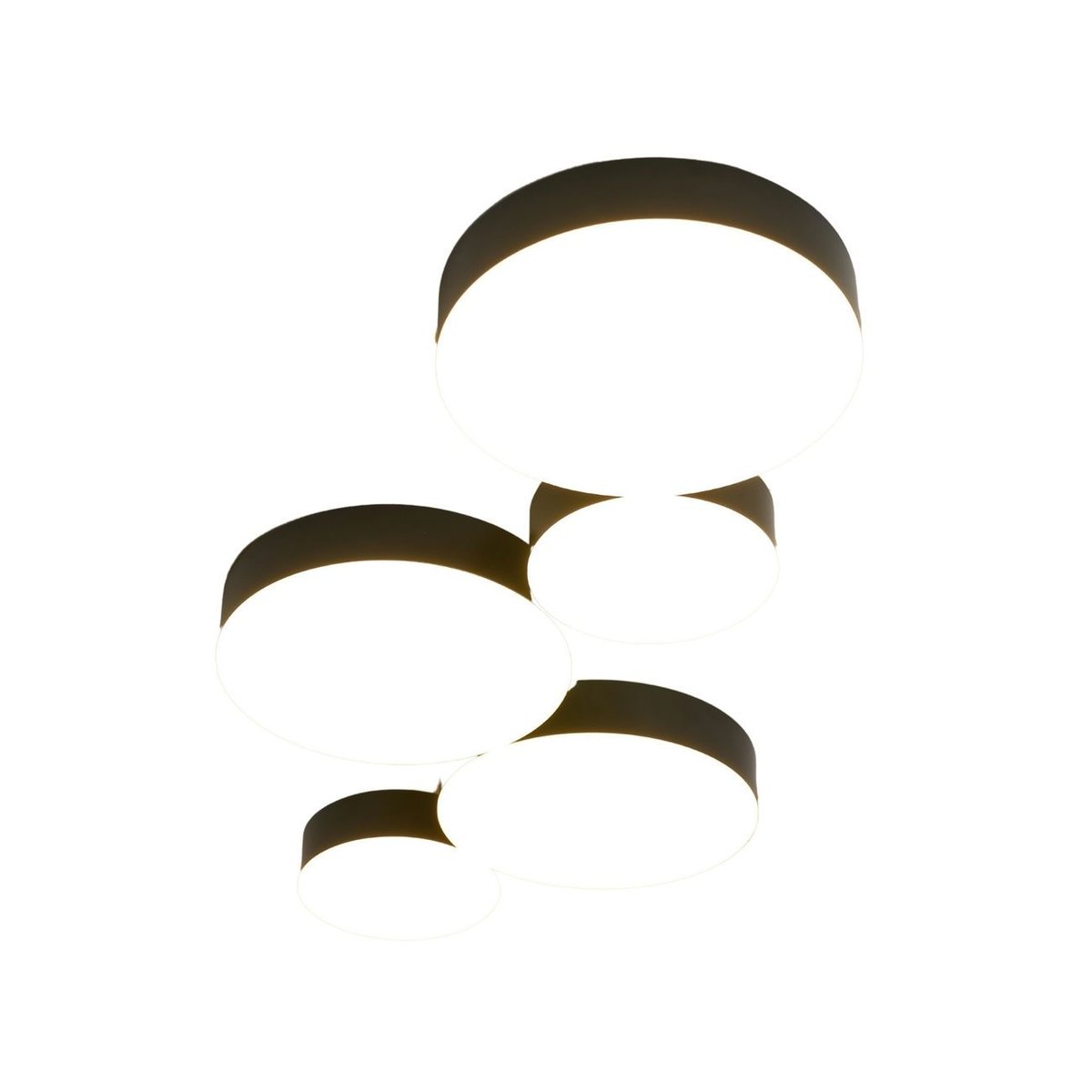 Plafonnier ou applique à 5 cercles - SKAVI noir, KOSILUM
