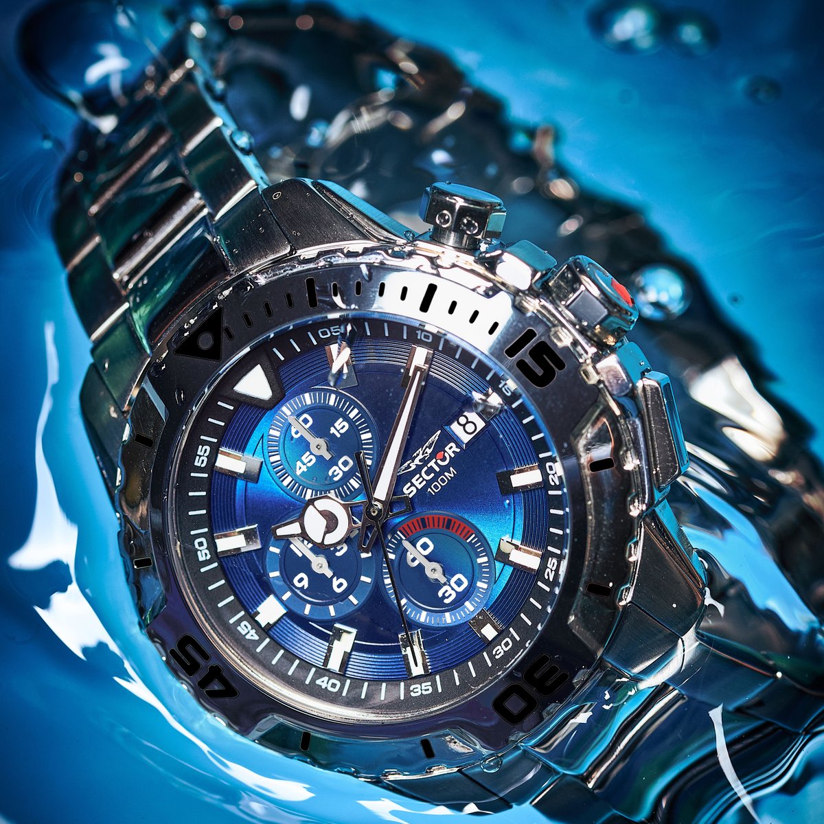 Montre-chronographe LEGEND bleu, sunray, SECTOR