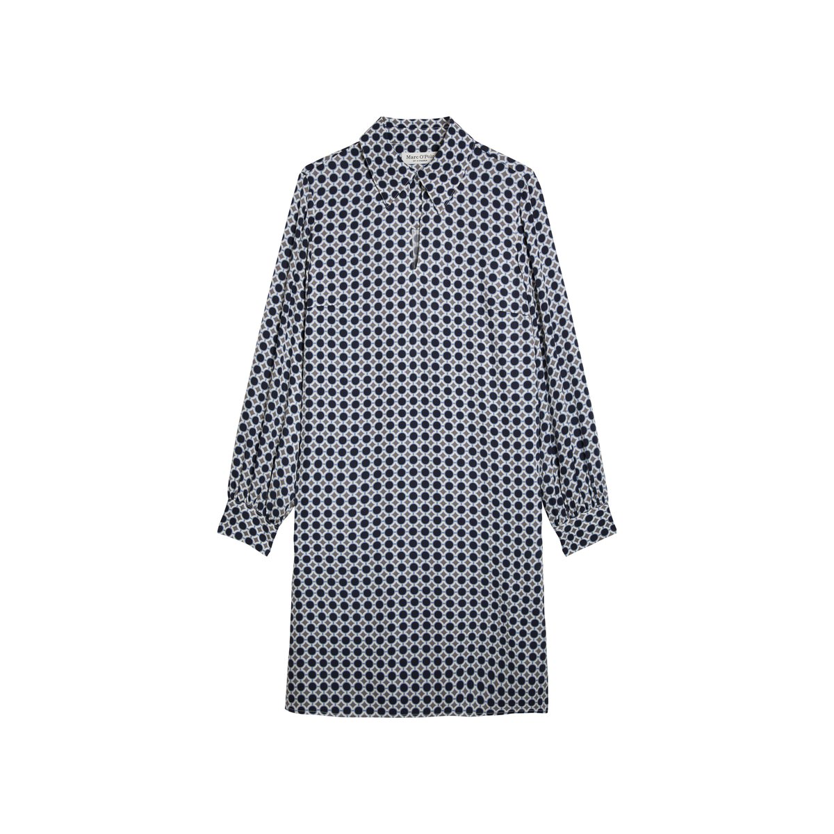 Robe imprimée coupe classique en twill de viscose de qualité supérieure bleu, MARC O'POLO