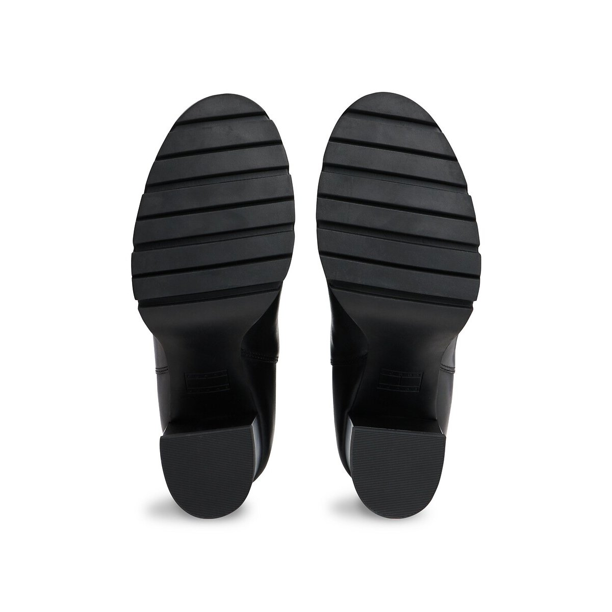 Stivaletti in pelle con tacco alto nero , TOMMY HILFIGER