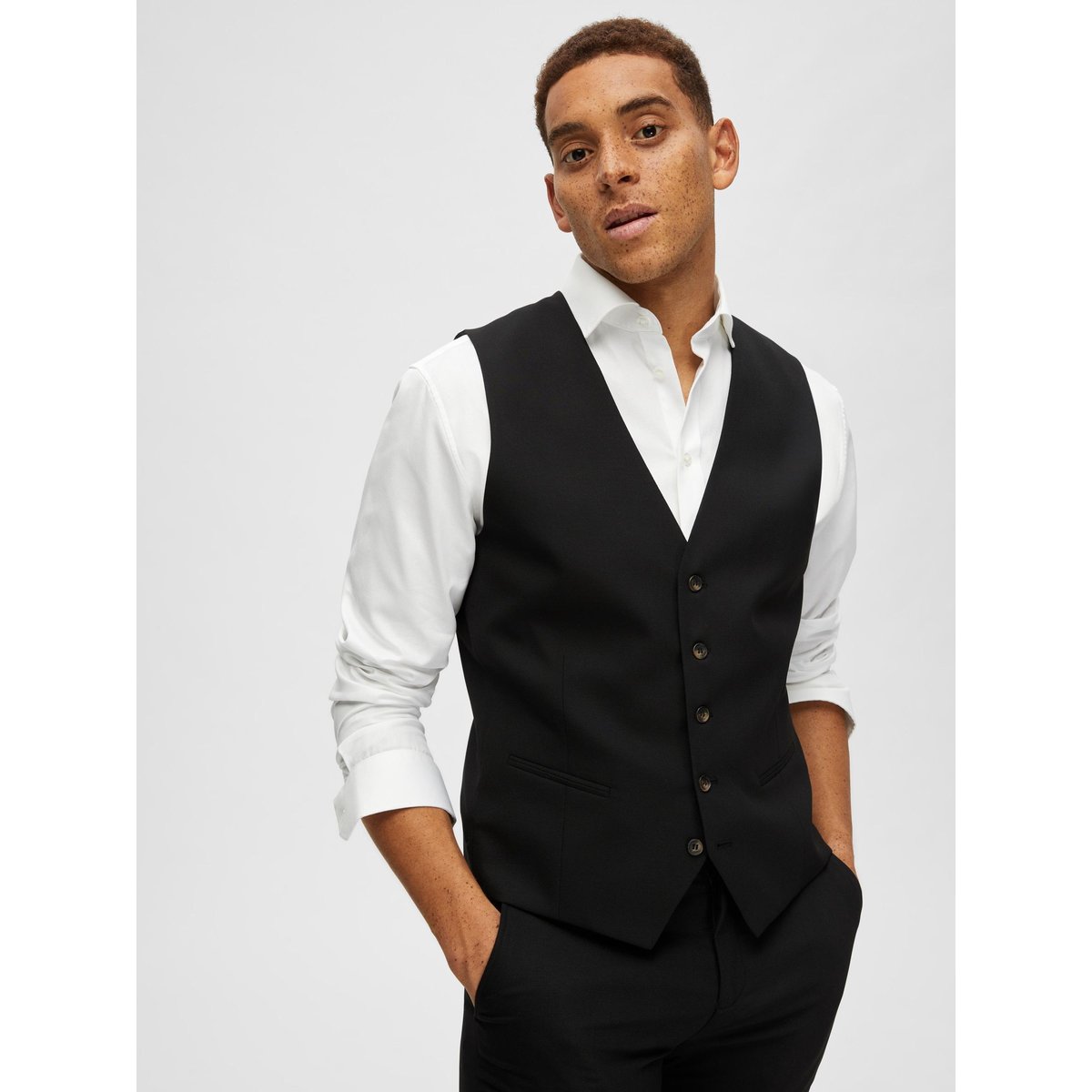 Gilet black 2, SELECTED