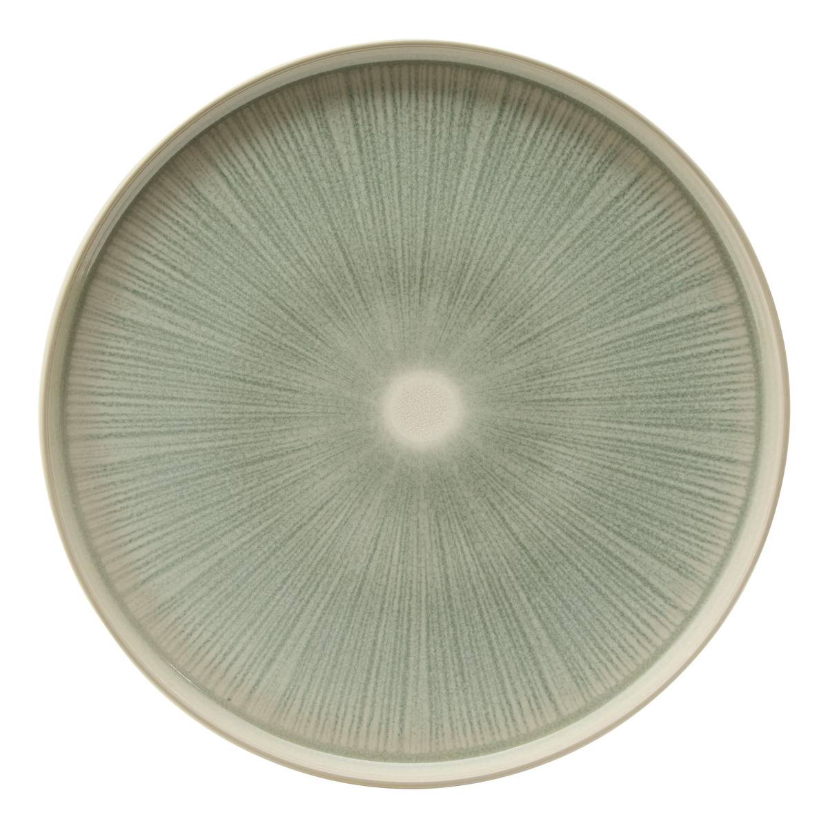 Lot de 4 assiettes plates D27cm EVA vert, ATMOSPHERA