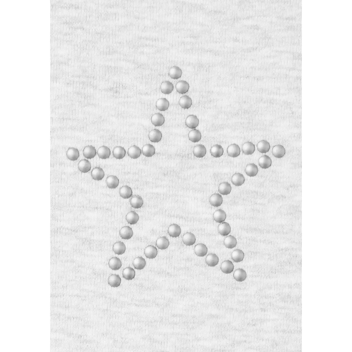 T-shirt à découpes avec strass gris chiné clair, MANGO KIDS
