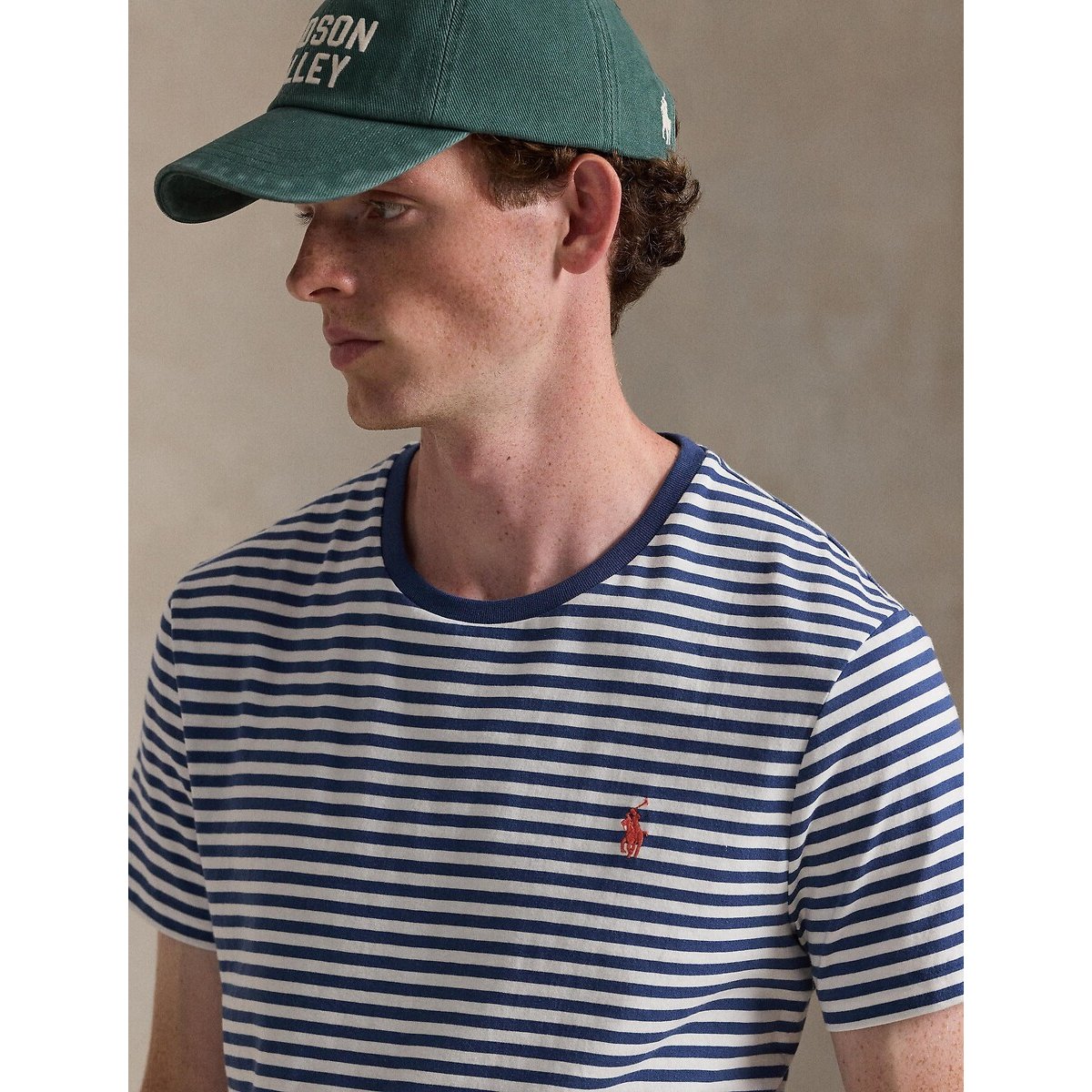 T-shirt alla marinara rigato blu, POLO RALPH LAUREN