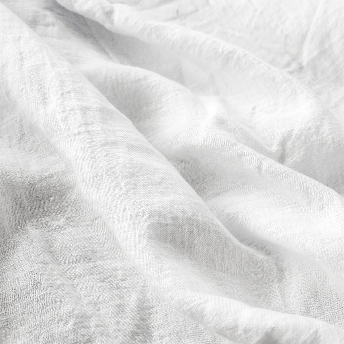 Drap housse lin lavé ADELE Made in Europe blanc, FEBRONIE