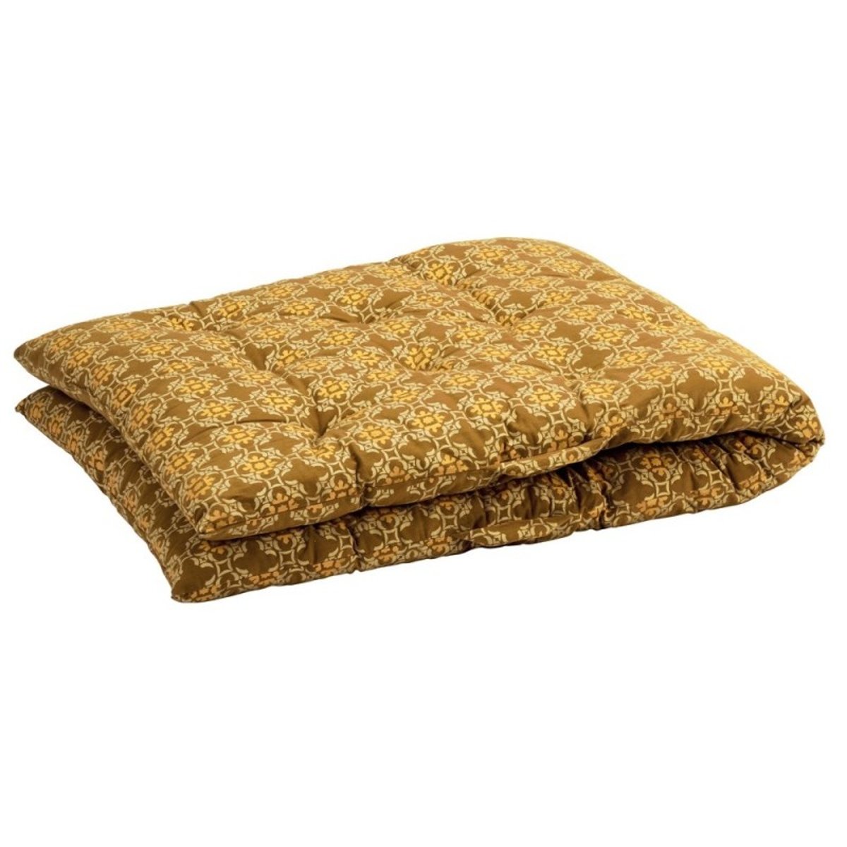Matelas de sol coton imprimé vintage jaune moutarde, MADAM STOLTZ