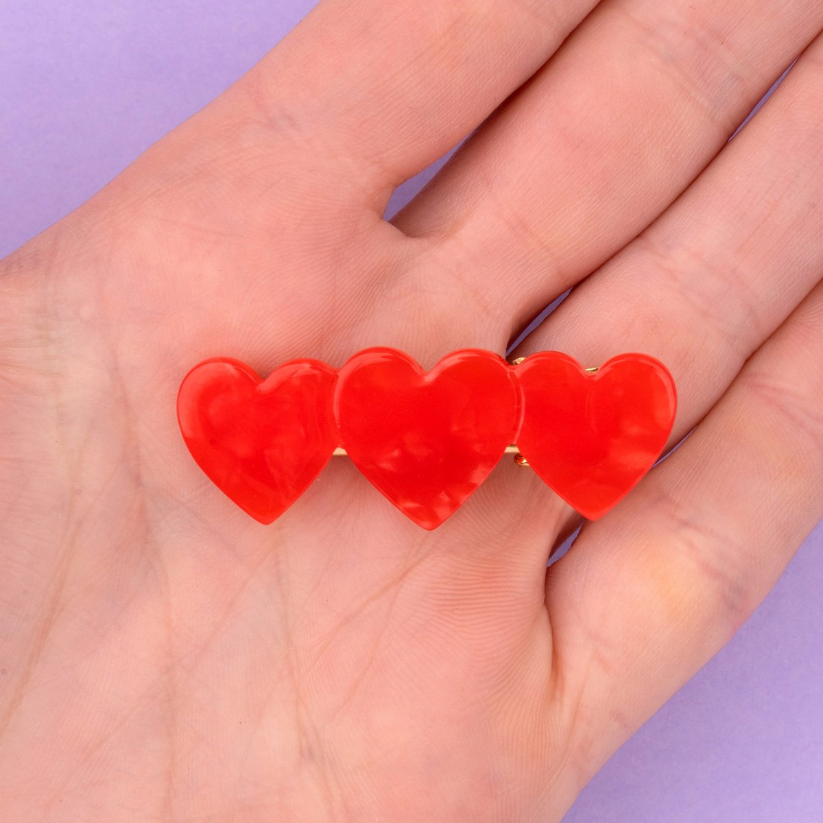 Barrette CŒUR rouge, COUCOU SUZETTE
