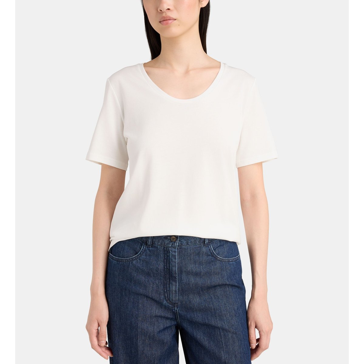T-shirt droit osola v coton blanc, JODHPUR