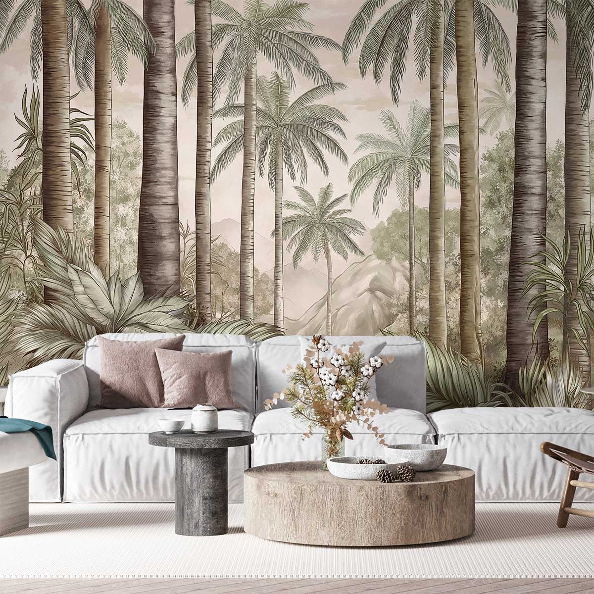 Papier peint tropical intissé, HEXOA