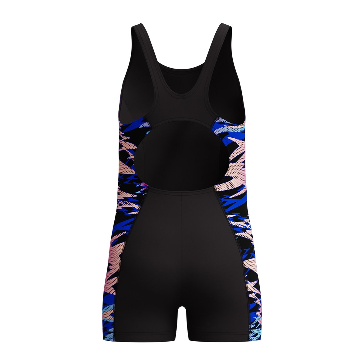 Maillot de bain shorty dos nageur motif/style panneau à motifs HYPERBOOM SPLICE noir, SPEEDO