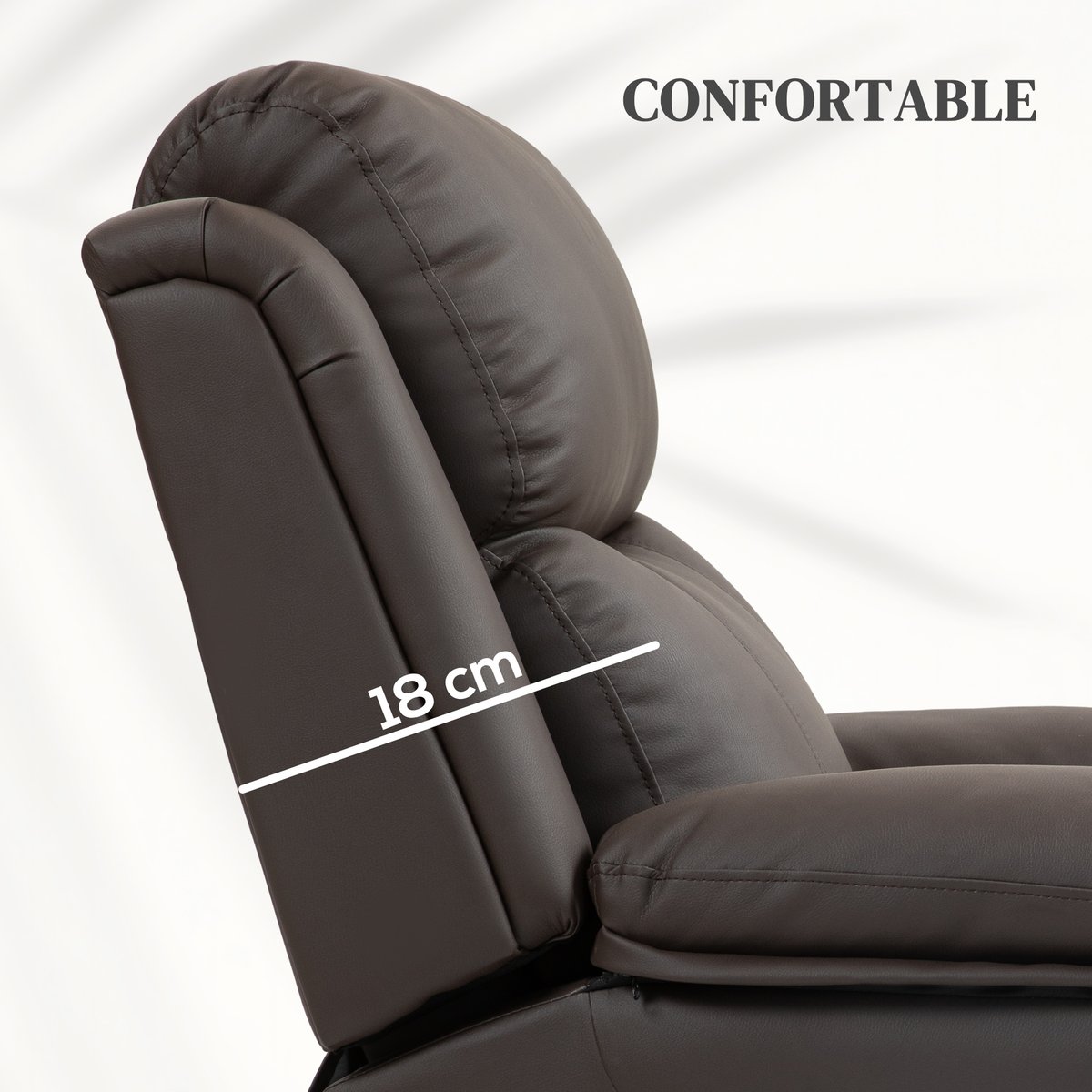 Fauteuil releveur électrique PU Marron marron foncé, HOMCOM