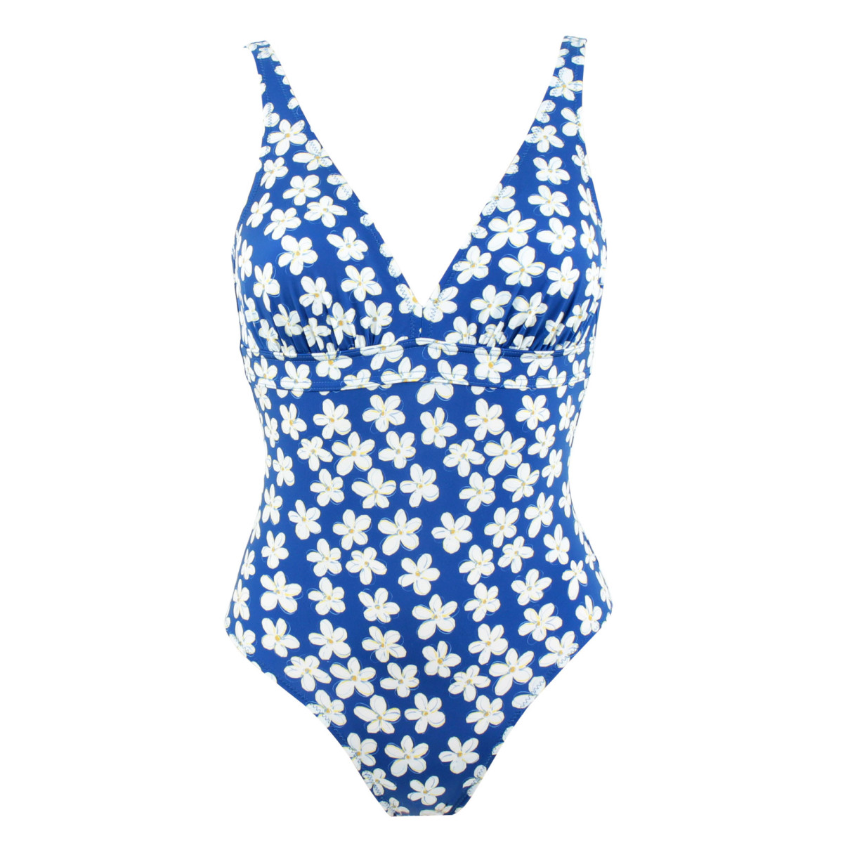 Maillot de bain 1 pièce coques amovibles NOUMEA bleu, LAURA BY JANINE ROBIN