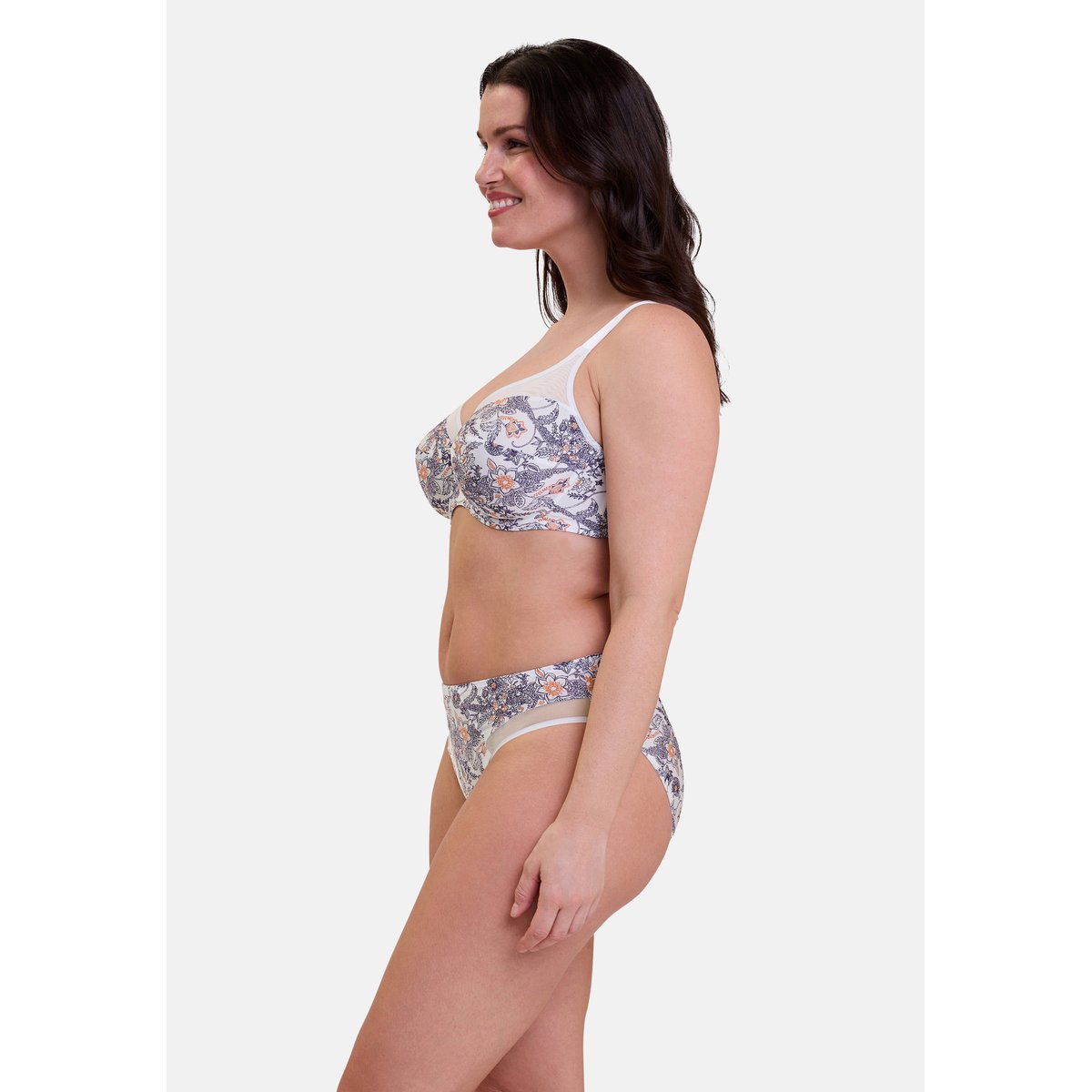 Soutien-gorge emboîtant Complice imprimé paisley mûre & mandarine, SANS COMPLEXE