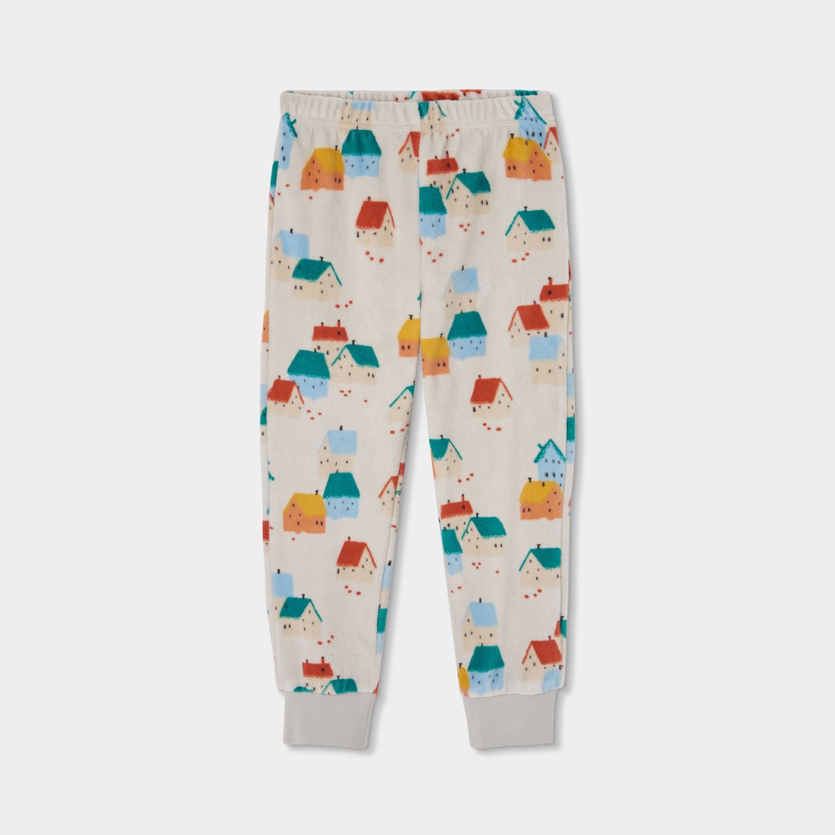 Pyjama molleton fille imprimé maisons multicolore, BOBOLI