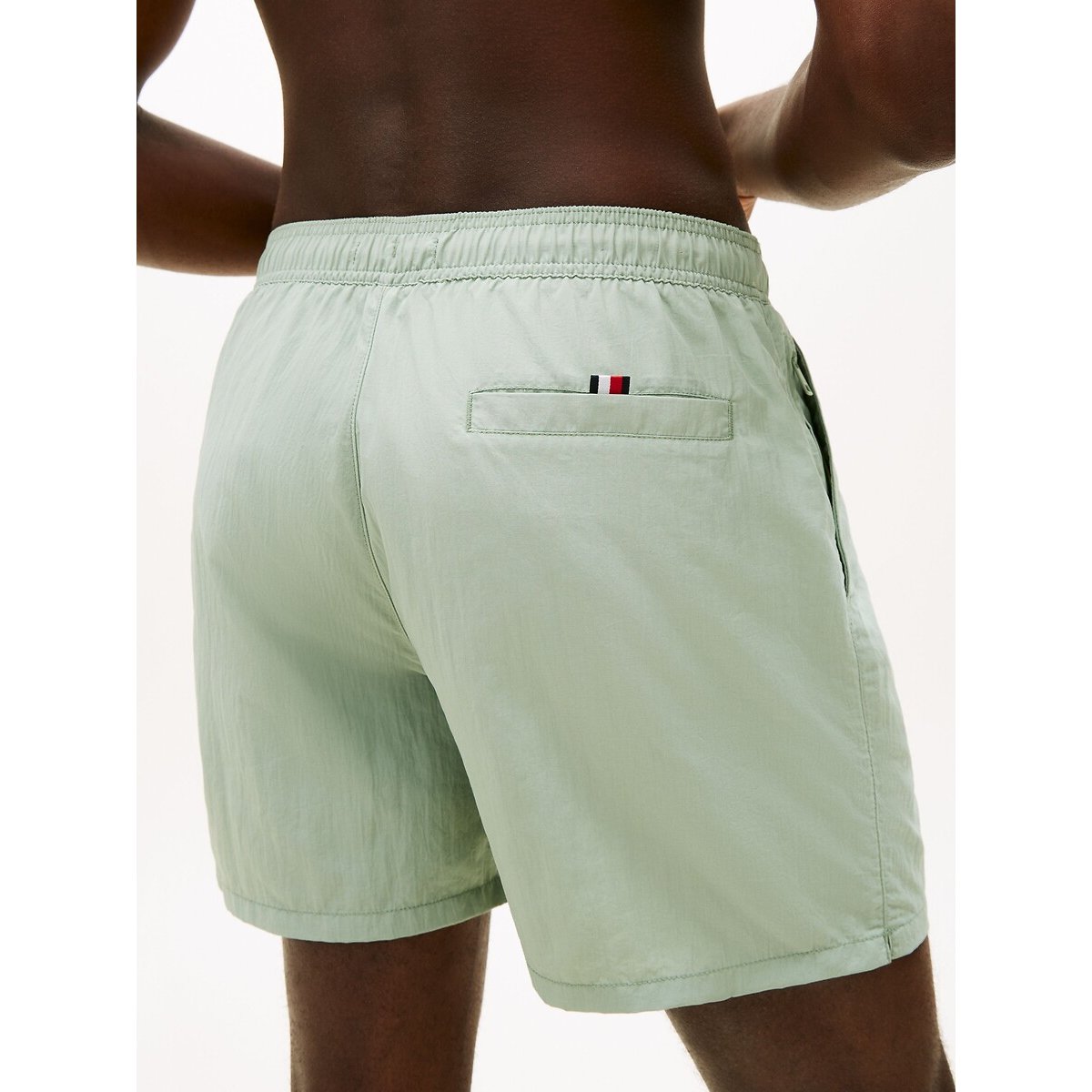 Pantaloncini da bagno di media lunghezza con tasca con zip ORIGINAL grigio menta, TOMMY HILFIGER