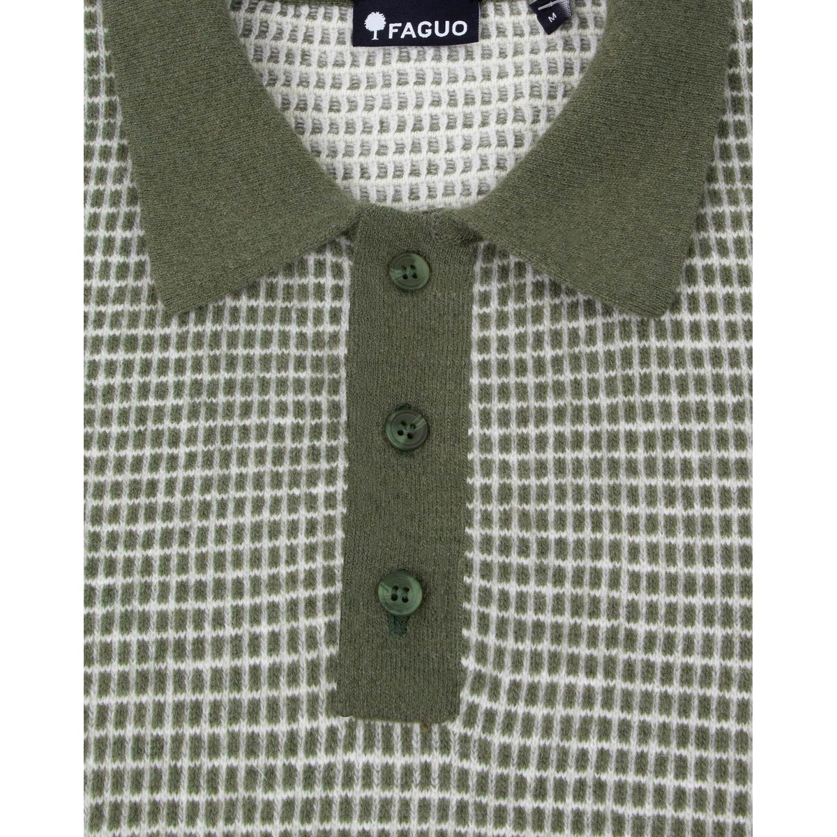 Pull laine AULNAY vert foncé, FAGUO