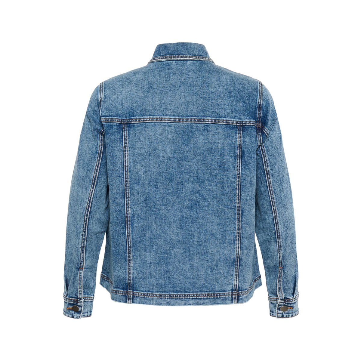 Veste en jean bleu washed medium blue denim, KAFFE CURVE
