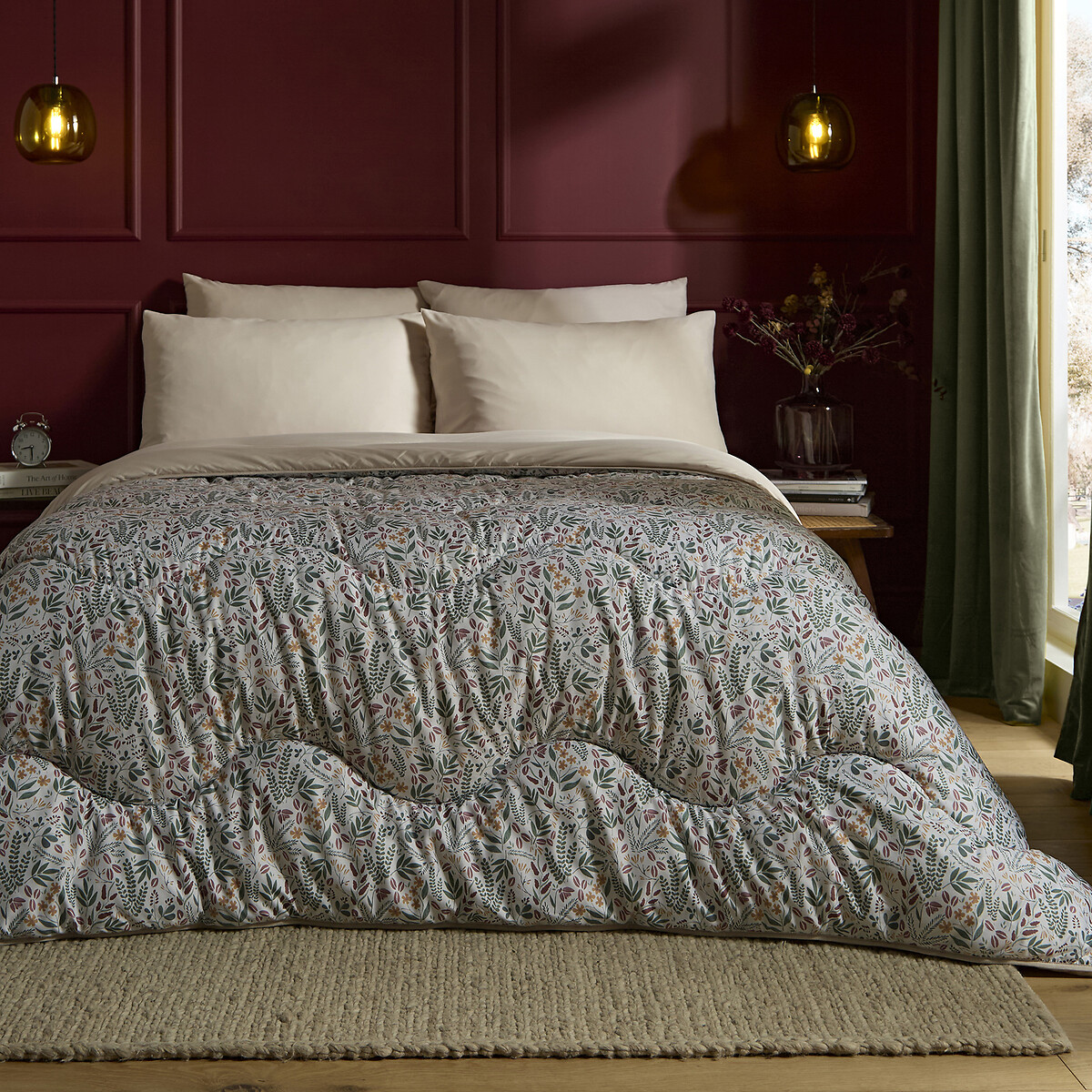10.5 Tog Coverless Duvet Set Leaves natural, NIGHT LARK