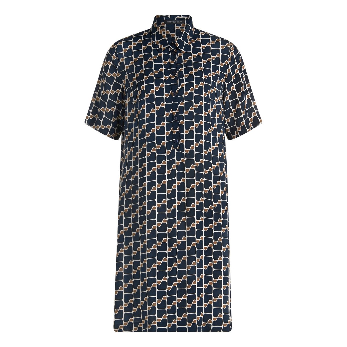 Robe-chemisier à impression dark blue/brown, BETTY BARCLAY