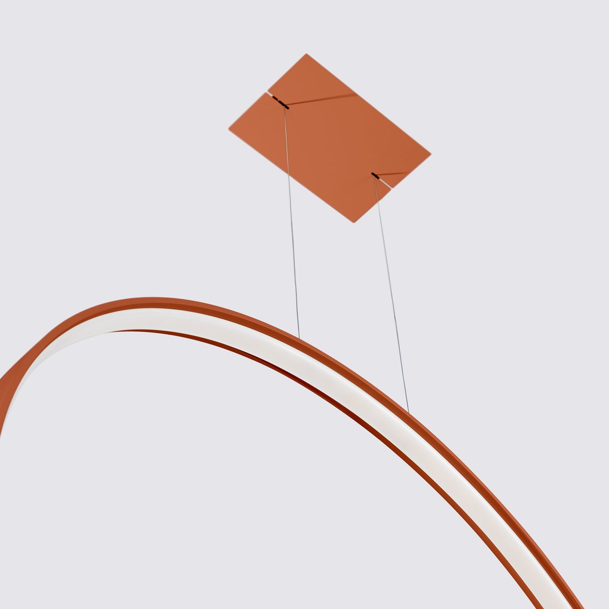 Suspension Aluminium Ocre Rouge LED 1 Rio ocre rouge, EDEN