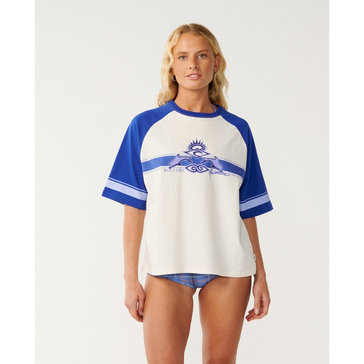 T-shirt oversize Dolphin Archive bone, RIP CURL