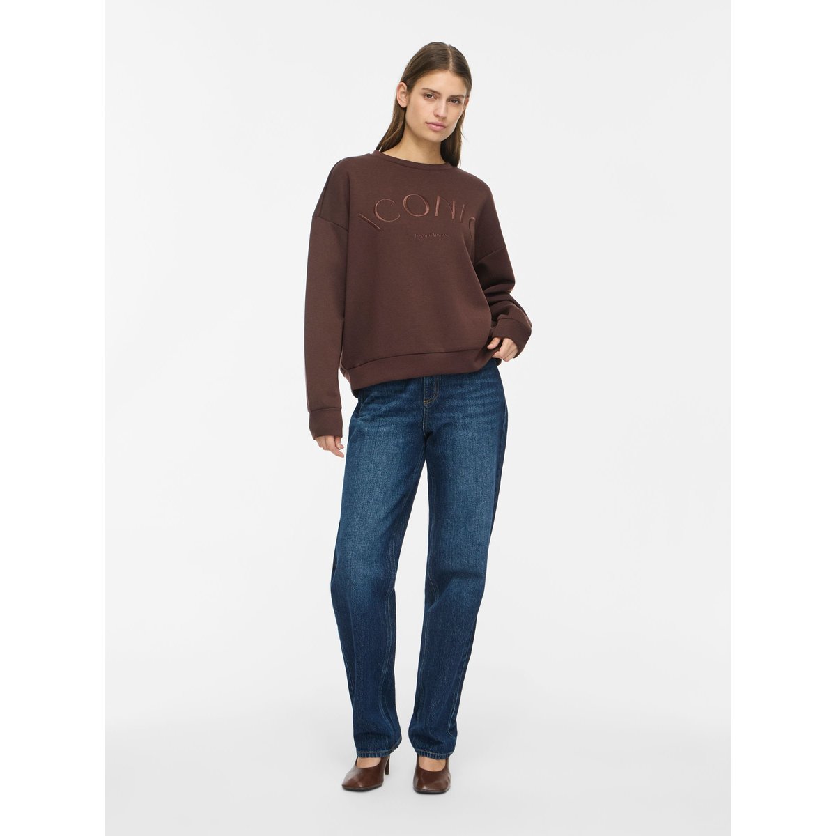 Sweat-Shirt À Manches Longues marron - coffee bean1, VILA