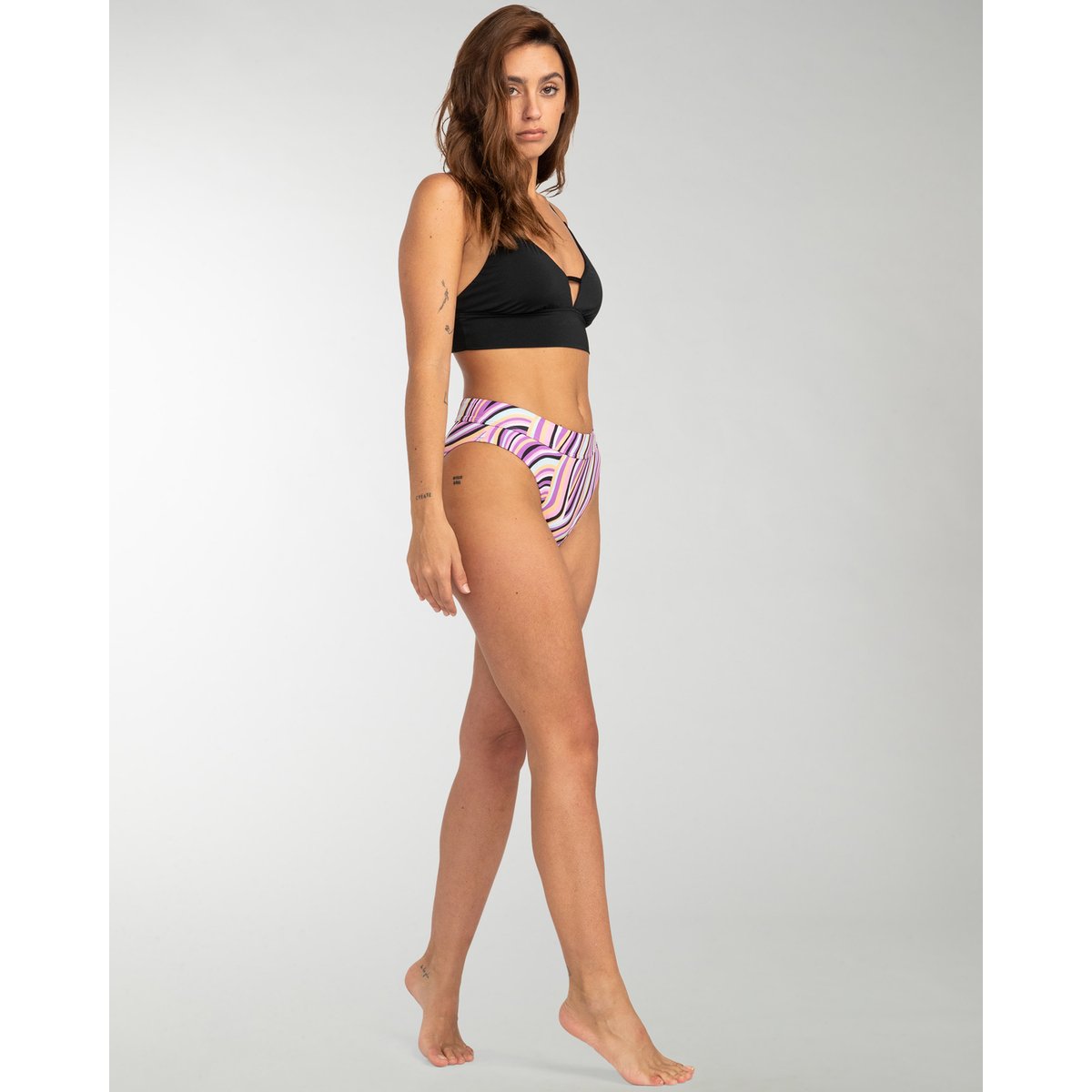 Bas de bikinis SOL SEARCHER MAUI RIDER rose stripes, BILLABONG