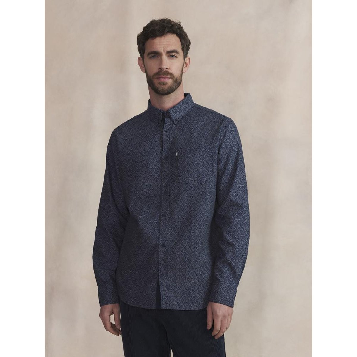 Chemise manches longues LYKOSCHE azur, TBS