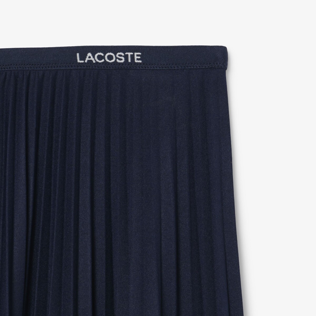 Jupe longue plissée taille élastiquée bleu-166, LACOSTE
