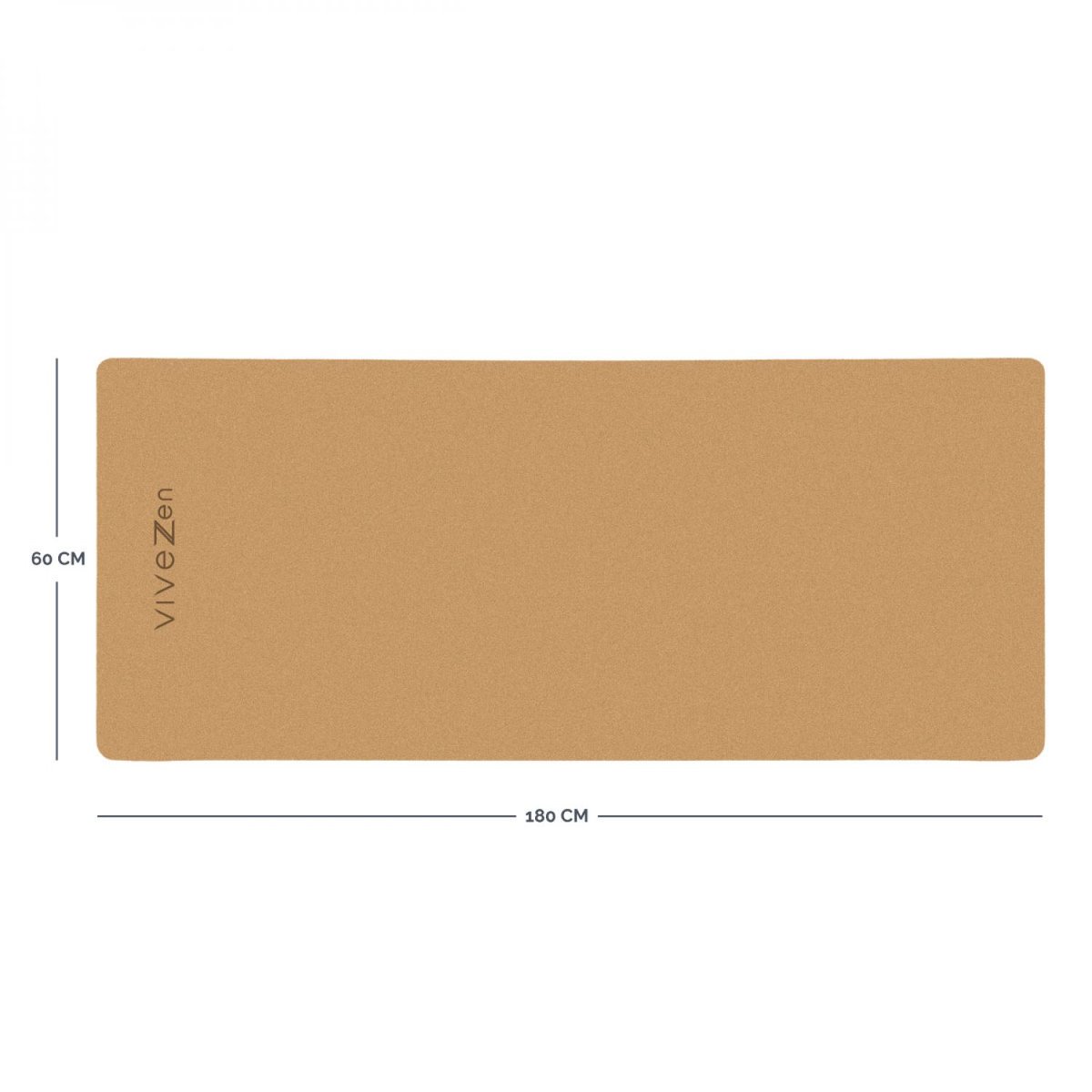Tapis de yoga liège beige, VIVEZEN