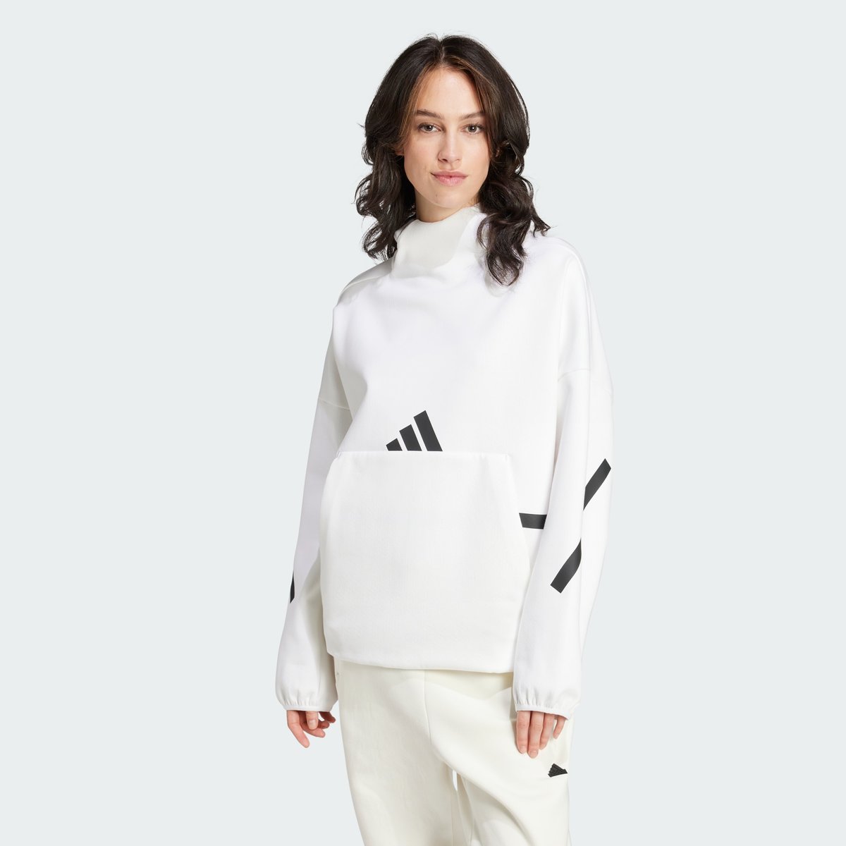 Veste à capuche adidas Z.N.E. white, ADIDAS SPORTSWEAR