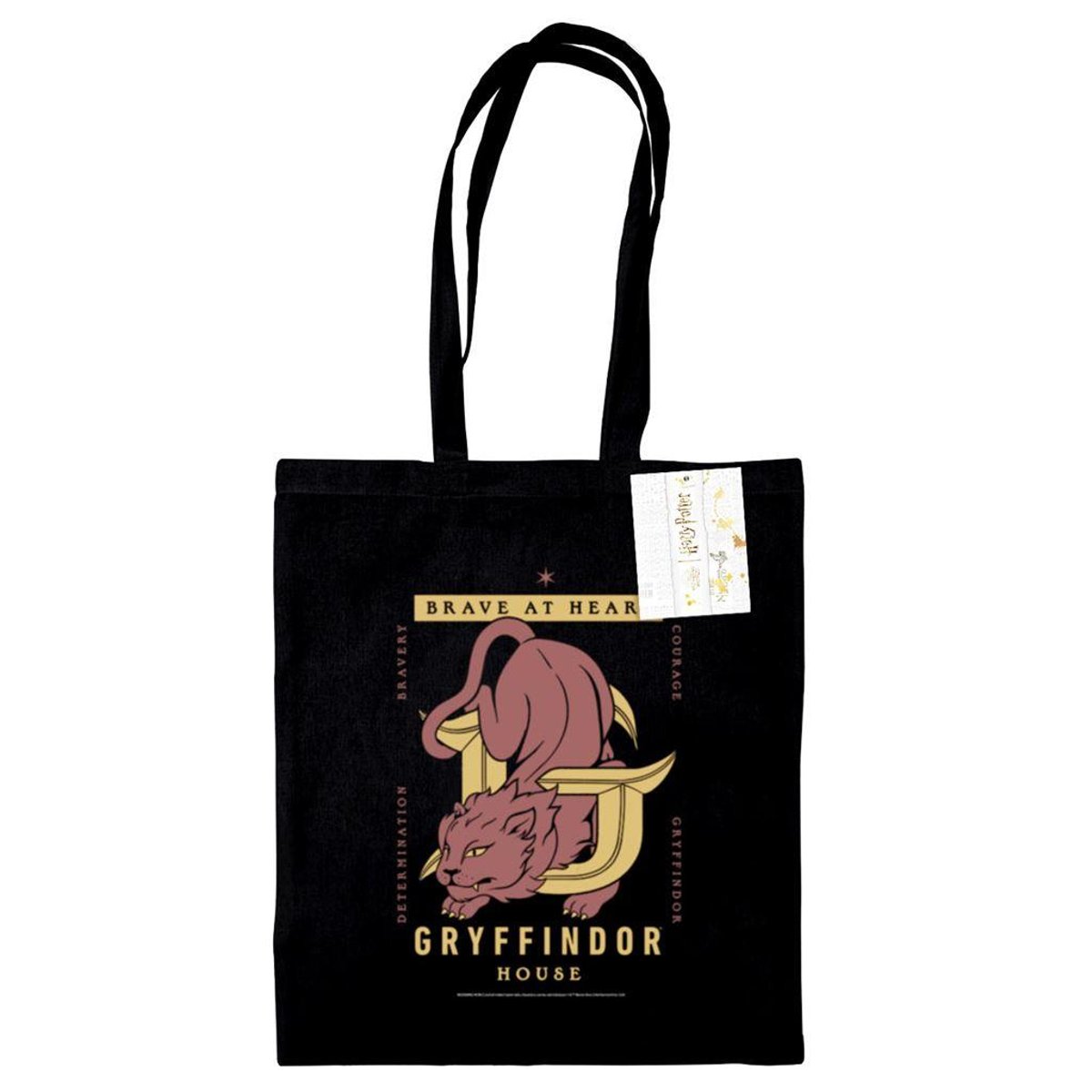 Tote bag motif/style Gryffondor noir, HARRY POTTER