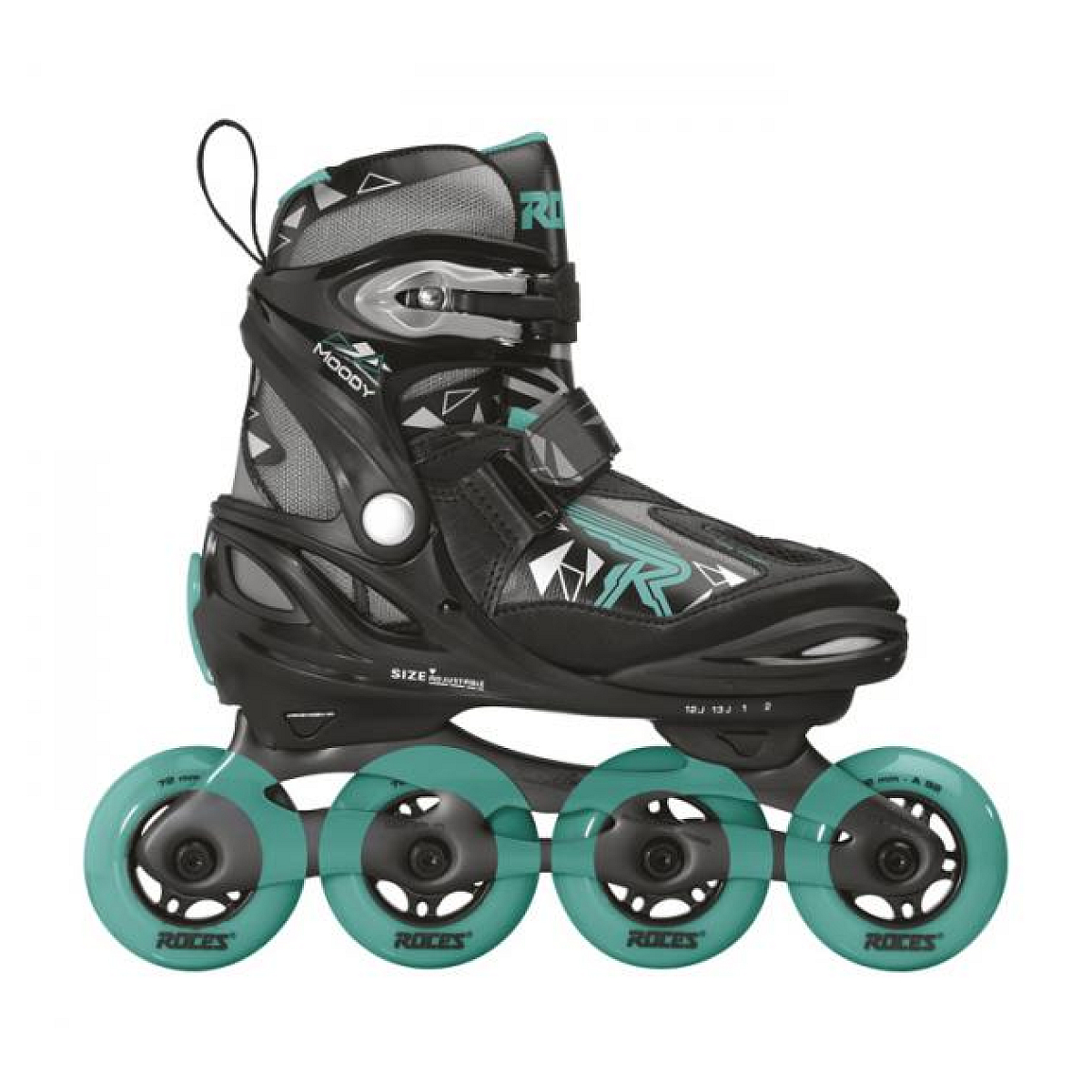 Roller JR moody girl tif noir-aqua T30-35 couleur unique, ROCES
