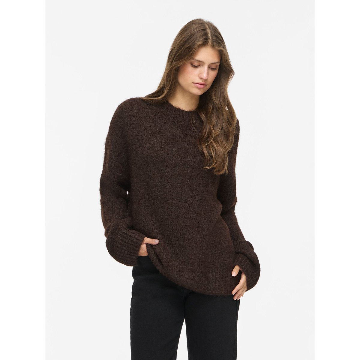 Pull En Maille marron - coffee bean1, VILA
