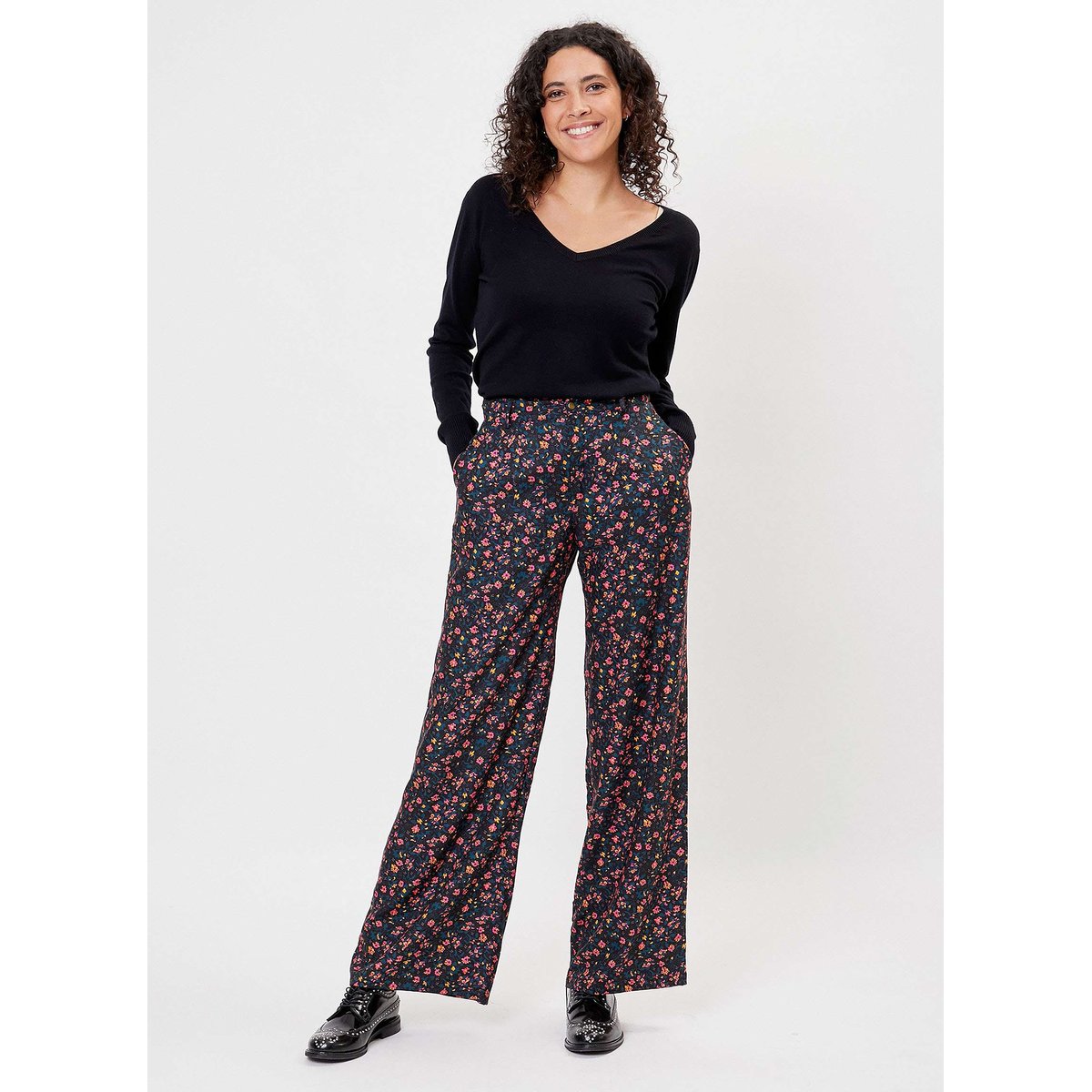 Pantalon fluide ample BALDUR noir hindi, LA FIANCÉE
