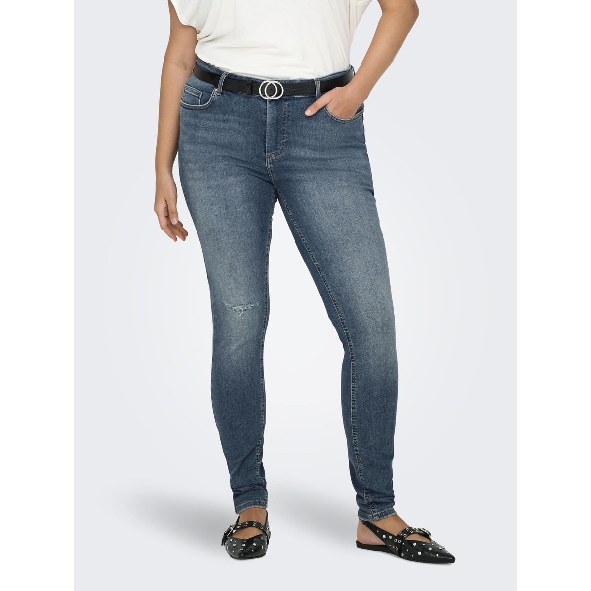 Jean Skinny medium blue denim, ONLY CARMAKOMA