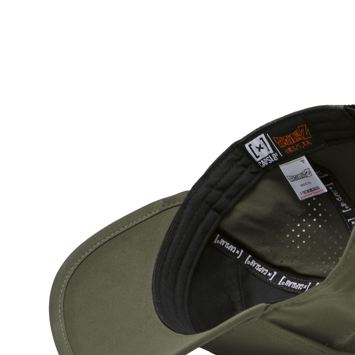 Casquette 6 panels Dragon Ball Z kaki foncé/orange, CAPSLAB