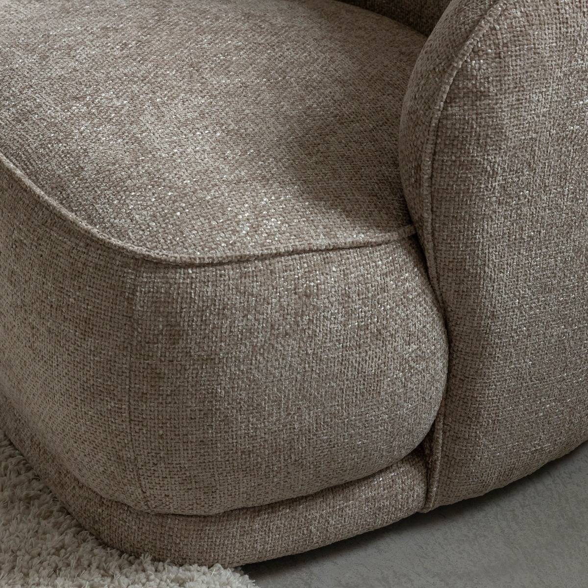 Fauteuil en tissu TRAVIS marron, MADE IN MEUBLES