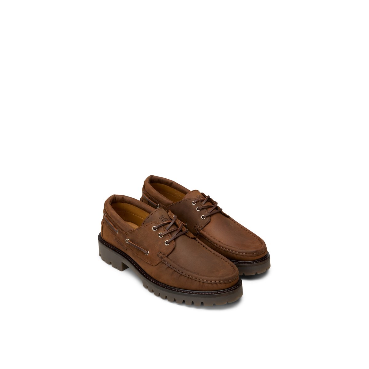 Chaussures de bateau, modèle Armin en cuir velours huilé marron fonce, MARC O'POLO