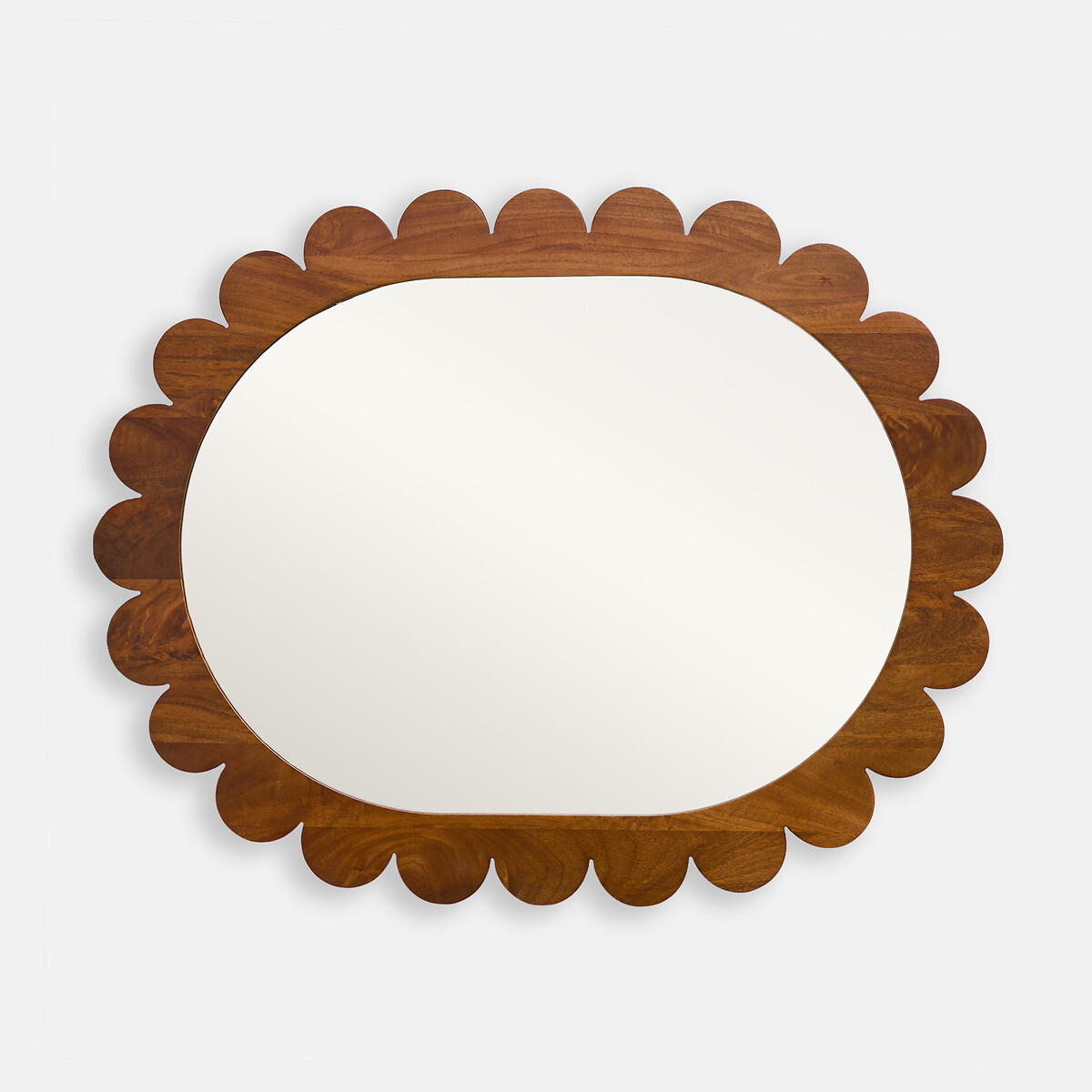 Grand miroir rectangulaire en manguier, longueur 80 x hauteur 102 cm, FLEORA bois foncé, LA REDOUTE INTERIEURS