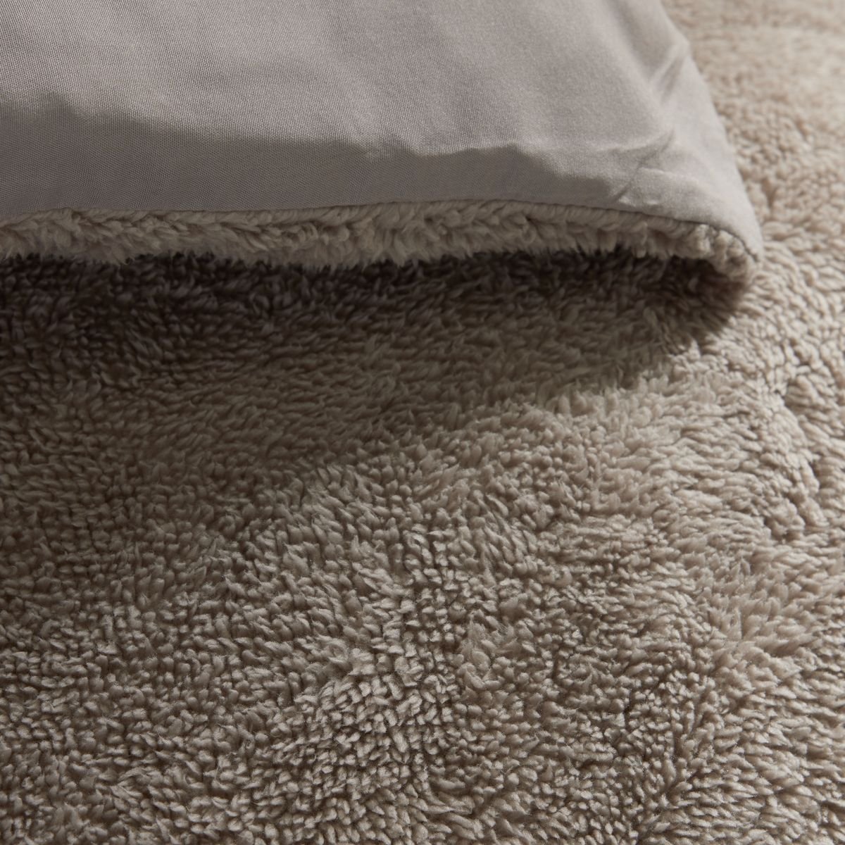 Parure de lit polaire teddy BIEN AU CHAUD beige, TODAY