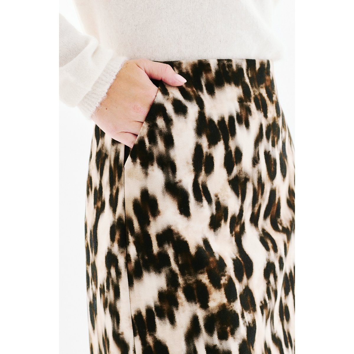 Jupe courte élégante MILA beige clair, CAROLL