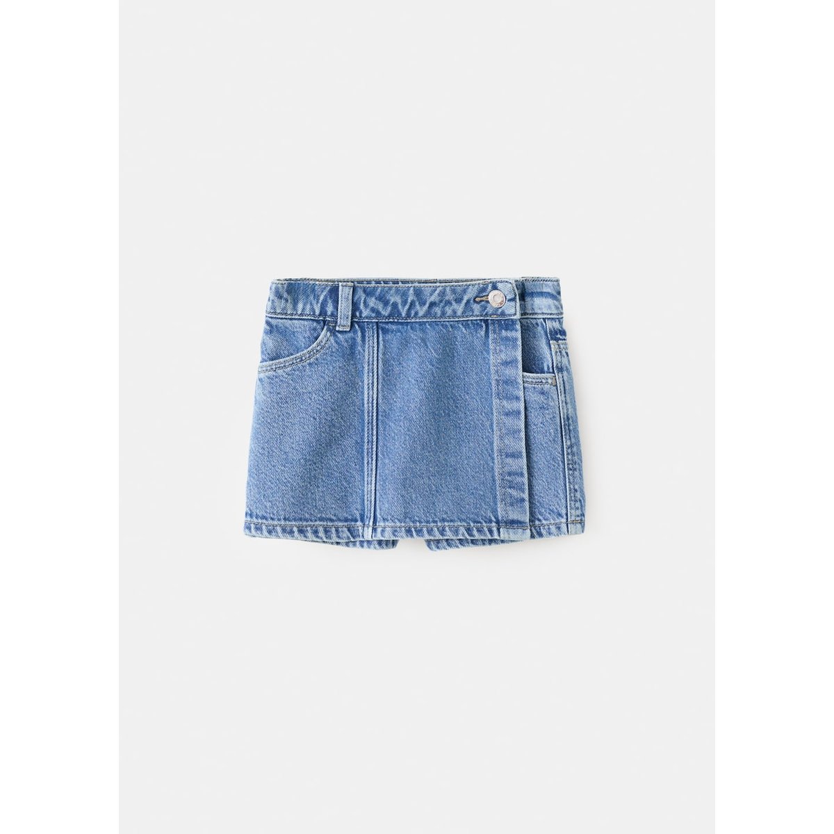 Jupe-culotte denim bleu moyen, MANGO BABY
