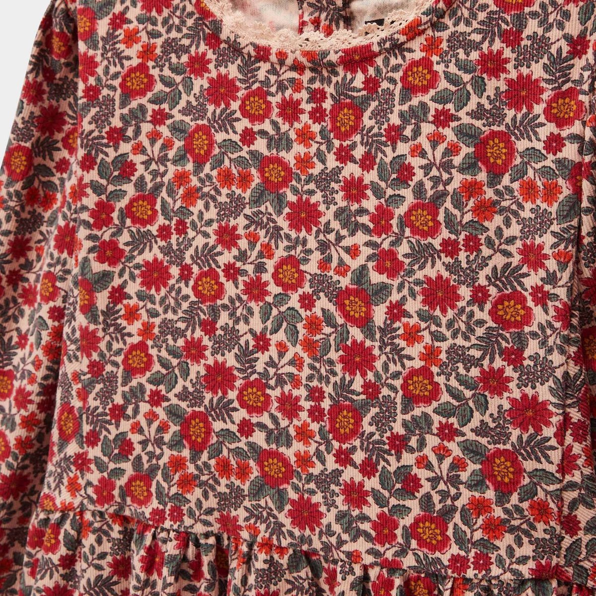 Robe imprimée courte en velours sparadrap, MONOPRIX
