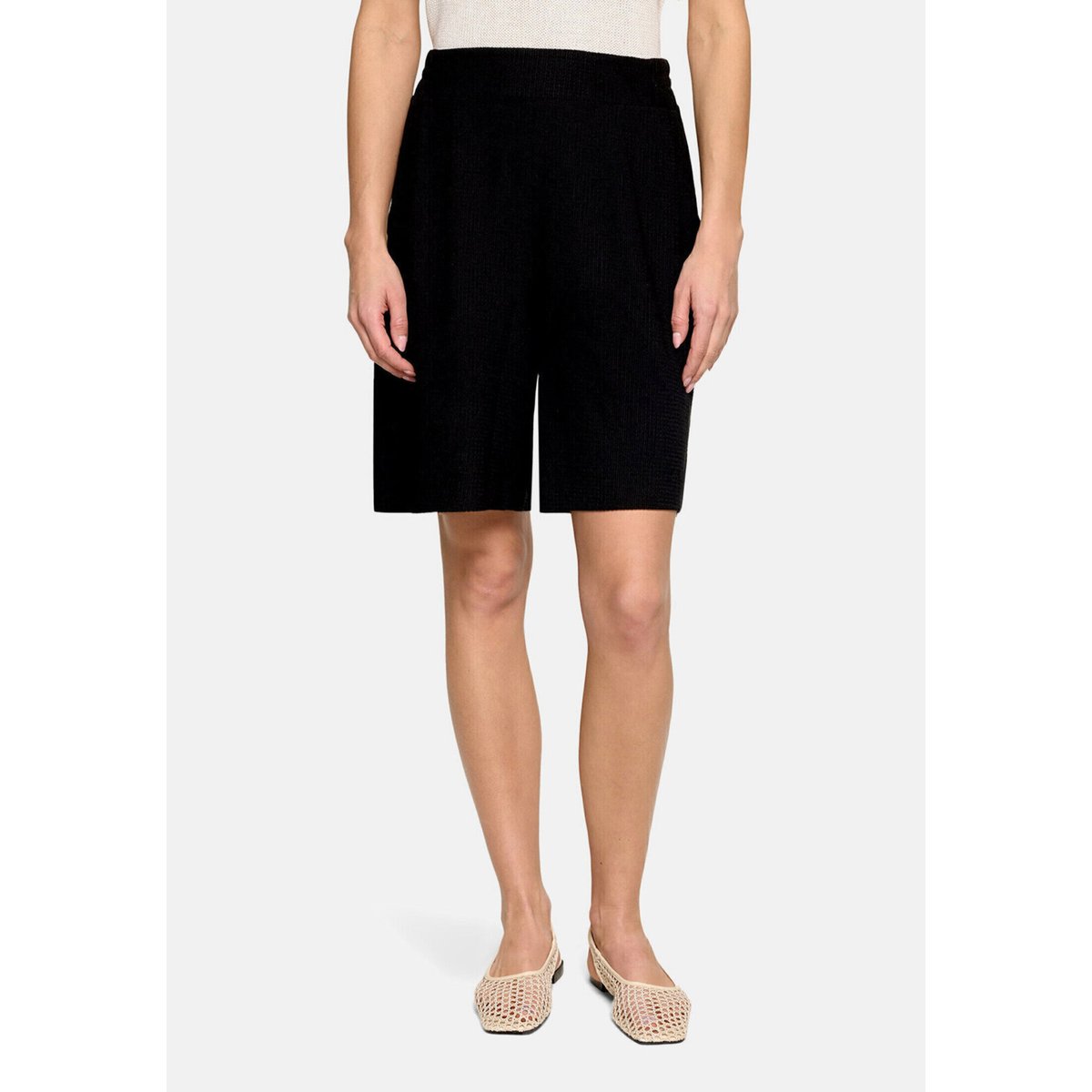 Pantalon d'été à taille élastique noir, BETTY BARCLAY